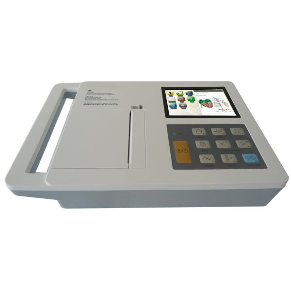 Portable Digital Touch Screen Electrocardiograph ECG Machine 6 Channel 12 Leads
