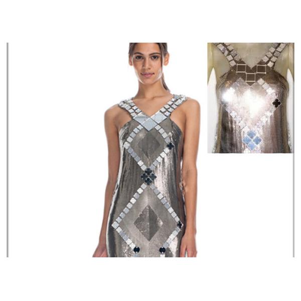 Fashionable Metallic Mesh Fabric Silk Screen Type For Clothing Design