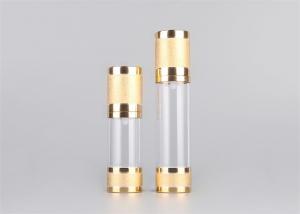 Clear And Bright Gold Airless Vacuum Pump Bottle High Transparent Durable