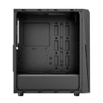 ETEK - PC Mid Tower Case Irregular and Mesh Front Panel with ARGB LED Strip