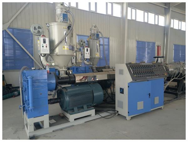 PPR Plastic Pipe Extrusion Line , PE Single Screw Extruder Water Pipe Making Machine