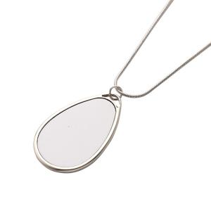 Custom Picture Necklace Teardrop Shape Metal Necklace DIY Sublimation Necklace