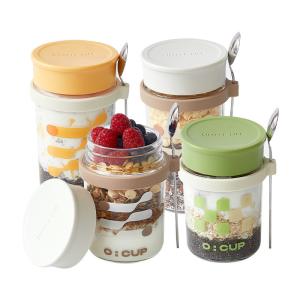 4 Pack Overnight Oats Containers With Lids And Spoons