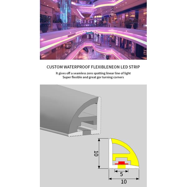 10*10 Silicone Neon Strip Light Right Angle Indoor Outdoor Low Voltage LED Strip Light