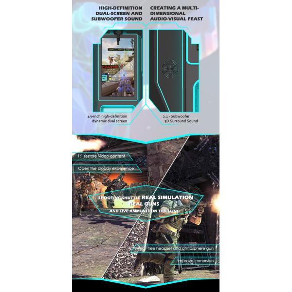 Virtual Reality Shooting Arcade Game Machine 9d Vr Shoot Game Equipment For 2 Players