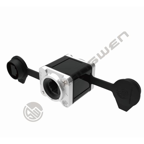 IP65 Waterproof Female RJ45 Connector Ethernet Network Cat5e Coupler Adapter for Power Connection in Outdoor Environments