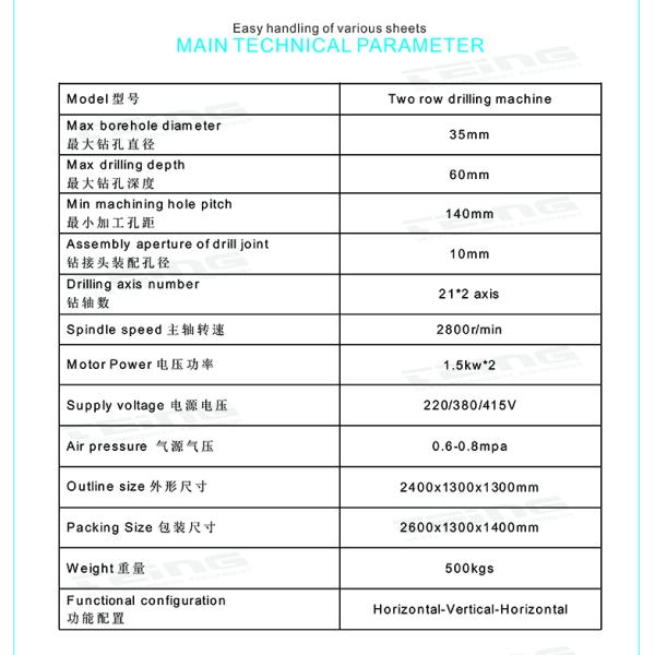 Video Technical Support Multi Boring Machine for Woodworking CNC Deep Hole Drilling