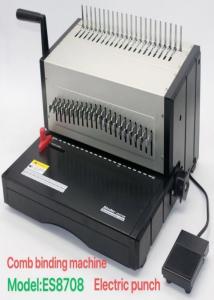 Plastic Comb Electric Punching Binding Machine Desktop Notebook 35 Sheets