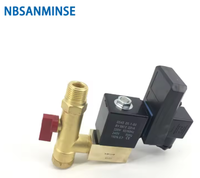 SR-G-15 4Mpa G 1/2 High Pressure Solenoid For Electronic Drain Valves Air Compressor Valve Brass Solenoid Drainer NBSANMINSE