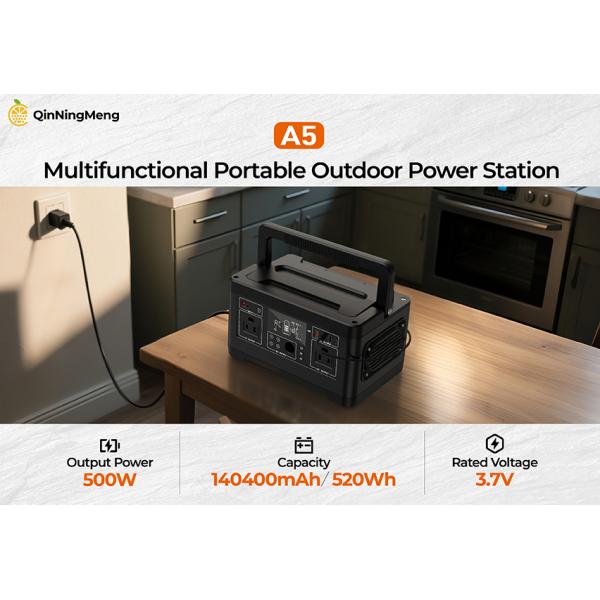 500W Solar Energy Storage Battery Portable Power Generator Multipurpose Camping Outdoor Emergency Power Supply