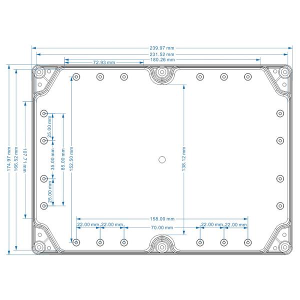 240X175X117mm Large Plastic case for PCB Enclosure