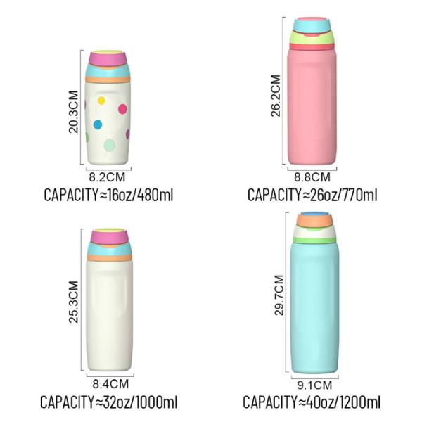 Bulk Custom 16oz Stainless Steel Vacuum Bottles W/Handle | FDA-Approved, BPA-Free, Commercial-Grade