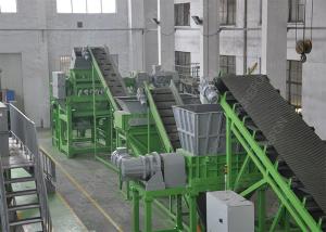 1000 Kg / H Waste Tyre Recycling Machine , Big Fat Tire Recycling Production Line