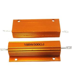 China High Quality Golden 25W 100W 500R Aluminum Housed Braking Power Wirewound Resistor wholesale