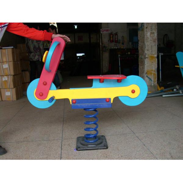 Yellow Playground Horse Spring Rider , Children'S Spring Riding Horse