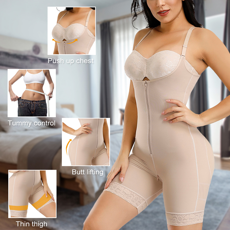 Full Body Shaper with Adjustable Straps HEXIN Latest Design Private Label Shapewear