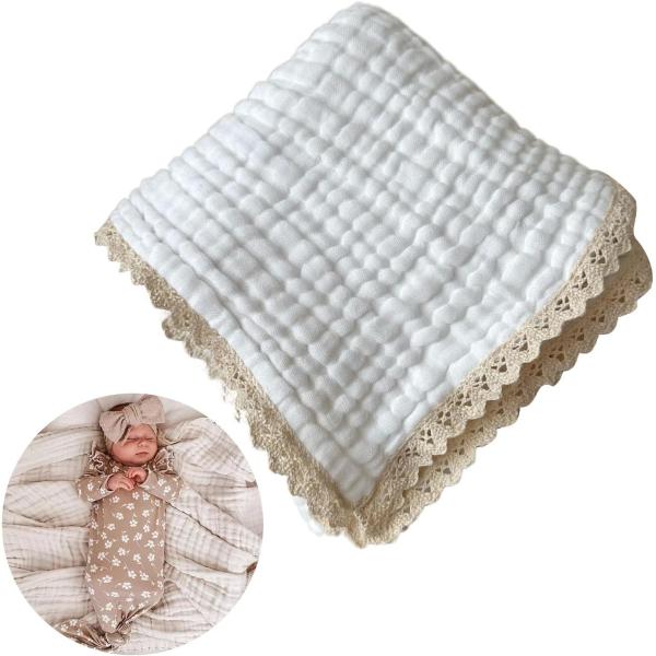 Soft Skin Friendly 100*100 cm Lightweight Gauze Blanket Cotton Gauze Throw Blanket