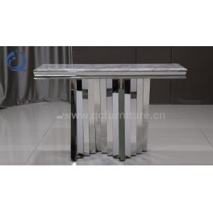 China Modern 51kg SS Console Table 160cmx45cmx75cm Canada Style Glass top on sale