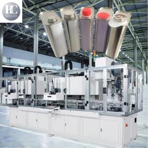 35cpm Square Tin Can Making Machine 1liter Combinated Flanging Sealing