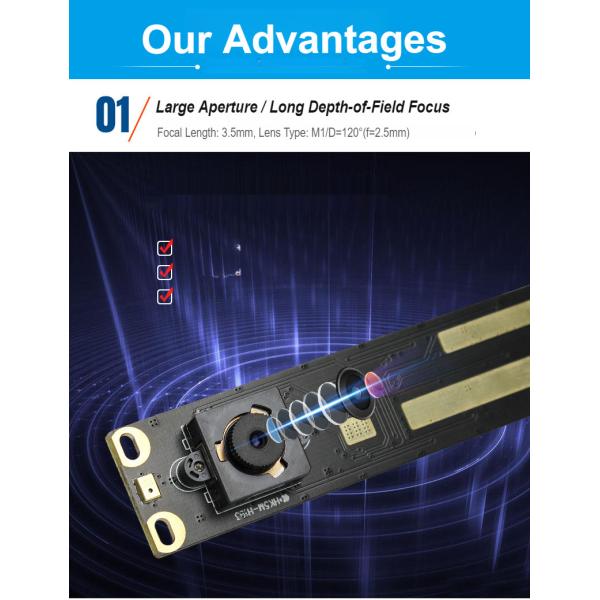 H215V2 5MP Wide Dynamic Industrial Turnstile and Advertising Machine 1080P Camera Module Connect the Interface 1 * USB-5pin-1.25mm