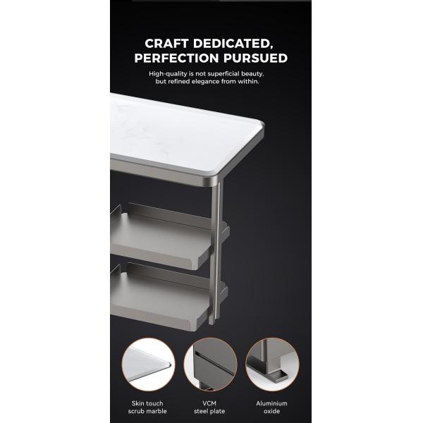 Modern Marble Top Console Stainless Steel Base Dining Table for Dining Room Furniture