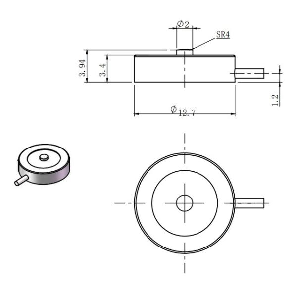 0.5% Miniature Compression Load Cell 5-50kg Load Cell Stainless Steel