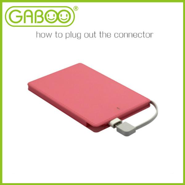 HG-1603 Leather power bank with lightning connector & micro usb cable