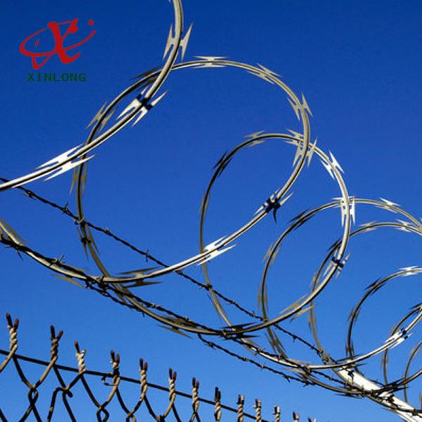 CBT BTO Razor Barbed Wire For Airport And Railway With Single Or Cross Coil