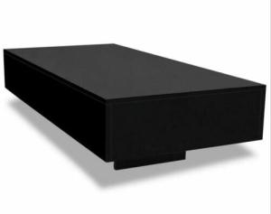 China Black Modern Coffee Table Rectangular Medium Density Fiberboard Material on sale