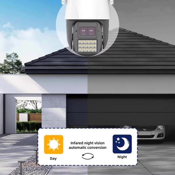 Smart 4G 4MP Ptz Network Camera Dual Lens Night Vision Auto Tracking Security Camera Outdoor Waterproof Camera