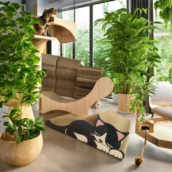 Durable Cat Scratch Board Cardboard Reversible Cat Scratching Pad