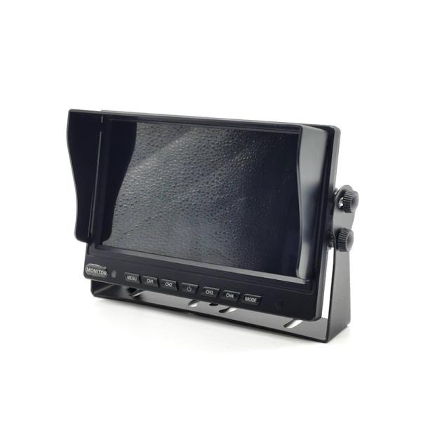 Black 7 Inch Car Monitor 4 Channel Video Input HD Screen