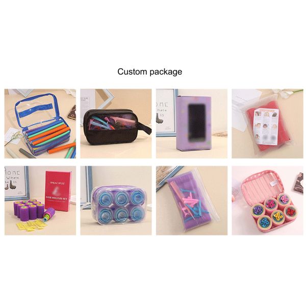 Self-Grip Plastic Hair Roller Volumizing Hook Hair Rollers Set Pink for Velcro Curlers for Short Medium Hair