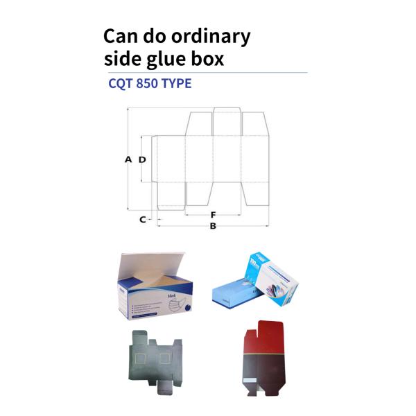 Advanced CQT850 Folder Gluing Machine for 4 Corner Box 6 Corner Paper Box Paper Folding