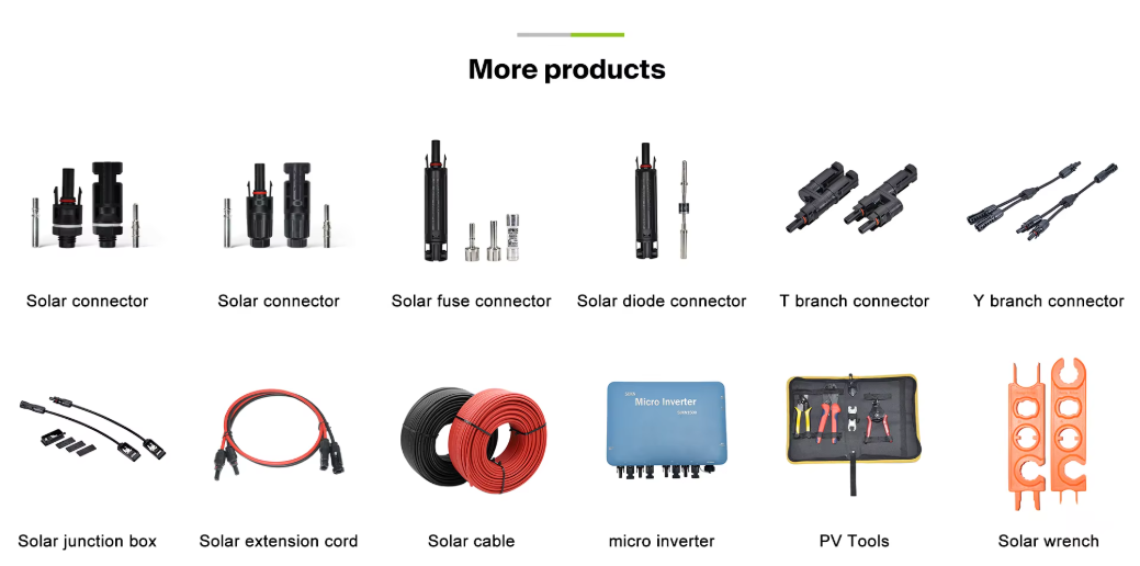 One In Two Solar PV Connectors Male Female Parallel Branch Connectors