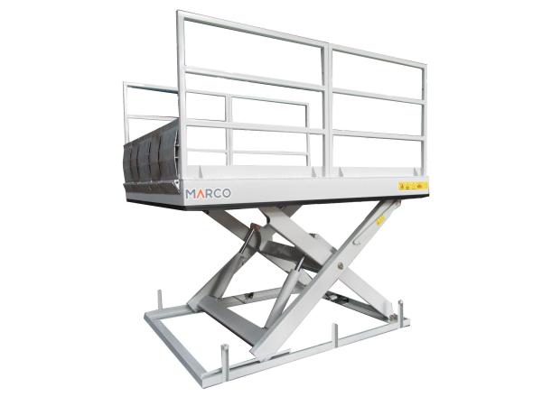Quality Customization M3-025130-D2K Loading Dock Table with Handrail and Loading Flap for sale