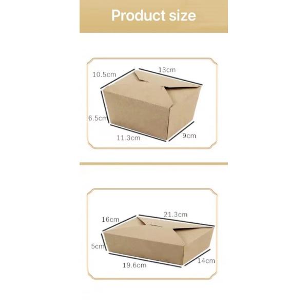 CMYK Pantone Kraft Pasta Salad Box OEM ODM Disposable Paper Lunch Box