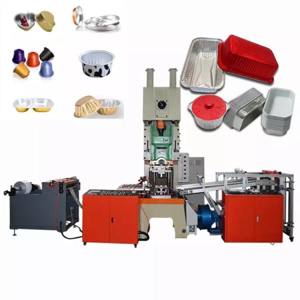 Quality Fully Automatic Aluminum Foil Box Container Making Forming Machine Production Line for sale