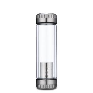 Personalized Glass Water Bottle Heat Resistant With Stainless Steel Infuser
