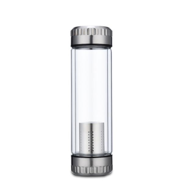 Quality Personalized Glass Water Bottle Heat Resistant With Stainless Steel Infuser for sale