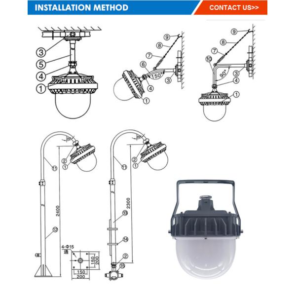 ATEX Led Explosion Proof Lighting Professional Explosion Proof Lamps 120w