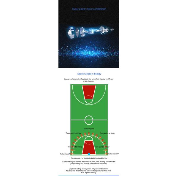 280W 17 Points Portable Basketball Return System Basketball Scoring Machine