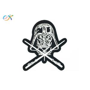 Rectangle Shape Custom Motorcycle Jacket Patches Embroidered Logo Polyester