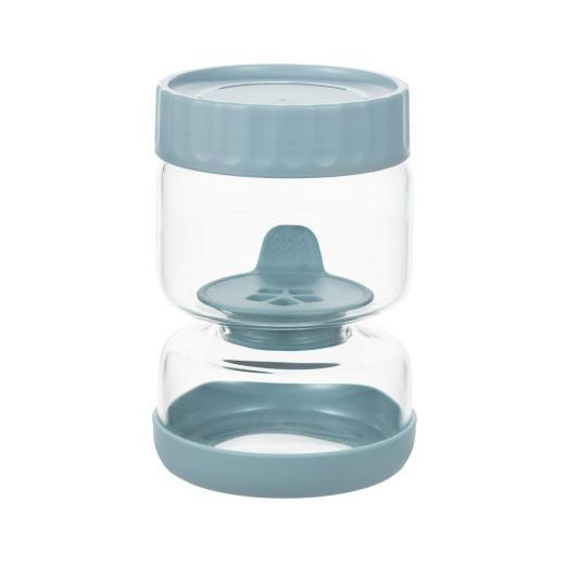 IKOO 750ml Hourglass Pickle Jar with Silicone Partition & Non-Slip Sleeve