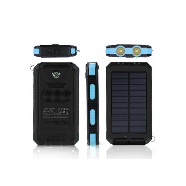 Universal Solar Charger Power Bank 10000Mah Waterproof For Smartphone
