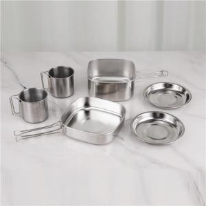 China 6pcs Bento Stainless Steel 201 Food Packaging Lunch Box Container Set on sale