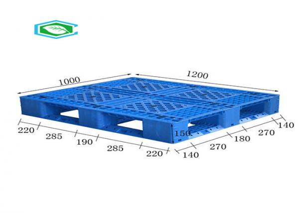 Quality Flat Top Rackable Steel Reinforced Plastic Pallets High Density HDPE Material for sale