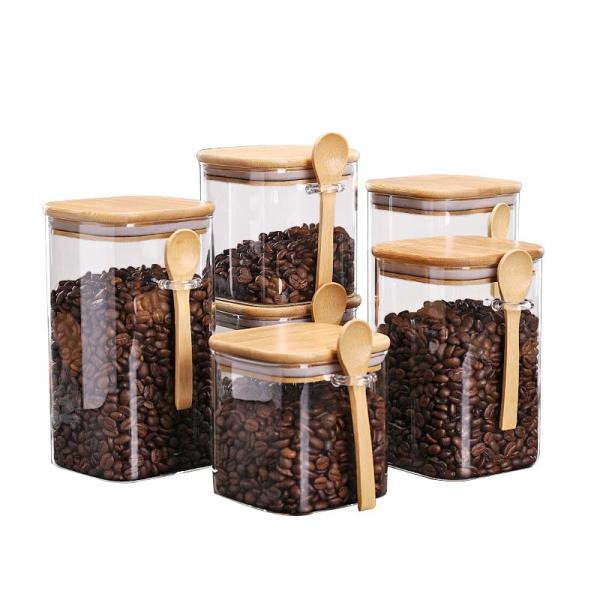 Industrial-Grade Glass Jars with Spoon | B2B Bulk Orders | Airtight Bamboo Lids | Custom Branding