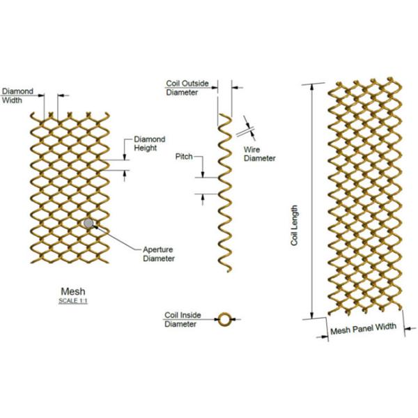 1 x 8mm Alumium Flexible Chain Link Mesh Curtain For Various Color Space Divider