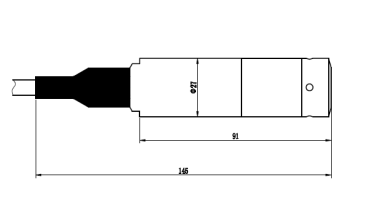 Throw In Type Ceramic Capacitive Liquid Level Sensor Sewage Pressure Level Transmitters
